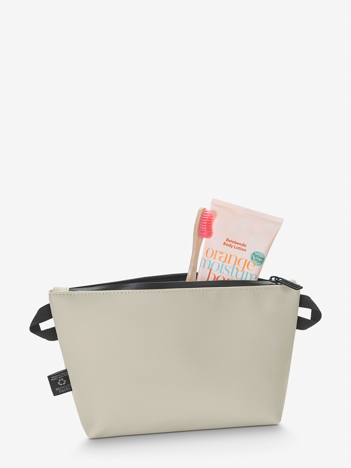 zipper bag PURE in beige