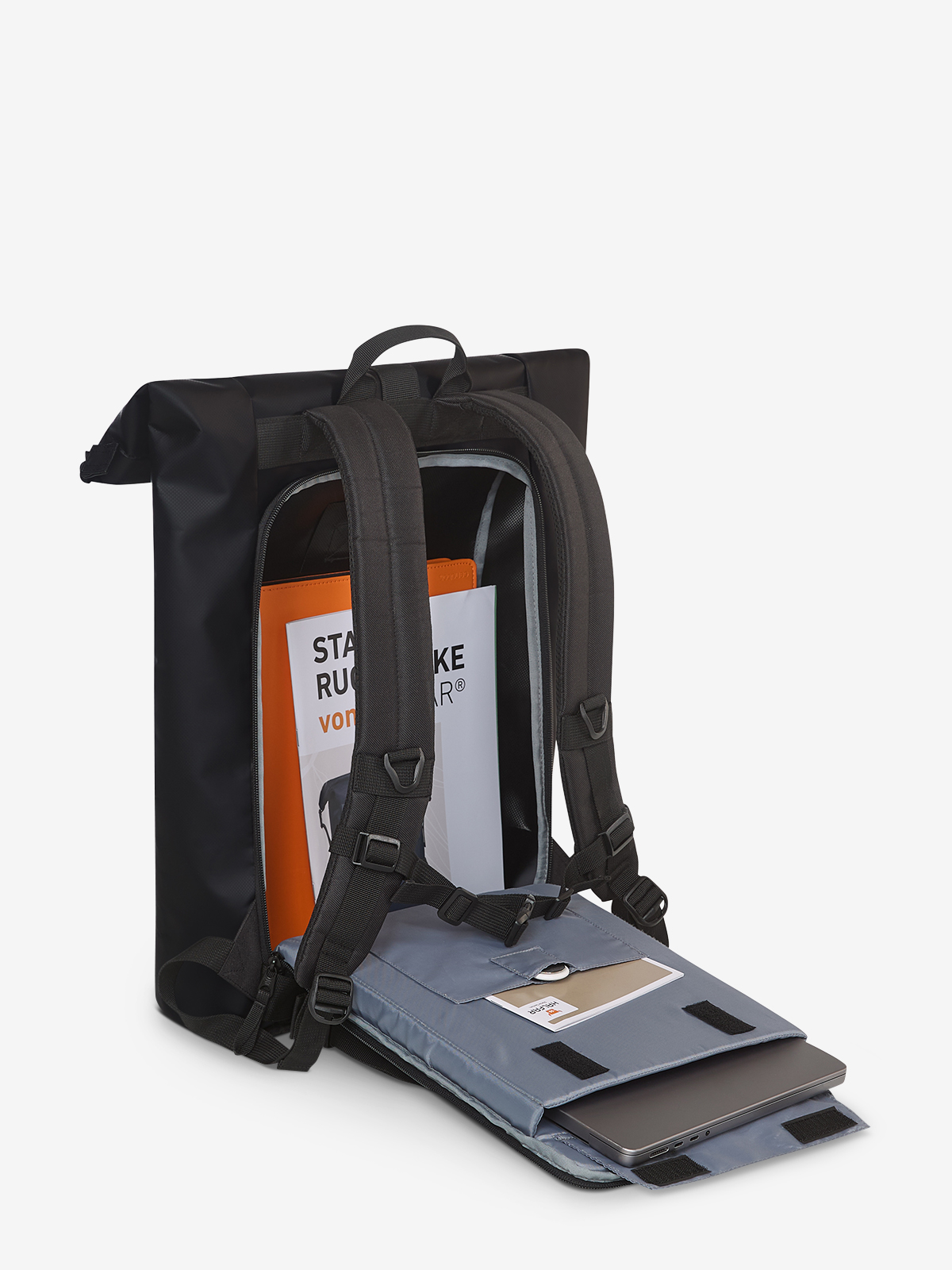 Notebook-Rucksack KURIER schwarz detail