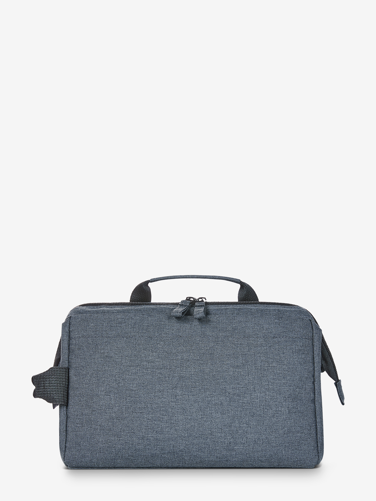 Reissverschluss-Tasche CIRCLE blau-grau-meliert front