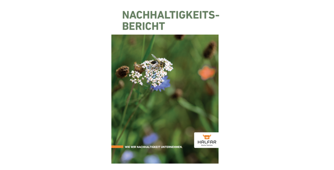 Halfar Nachhaltigkeitsbericht 2022/2023 – Fortschritte in nachhaltiger Produktion
