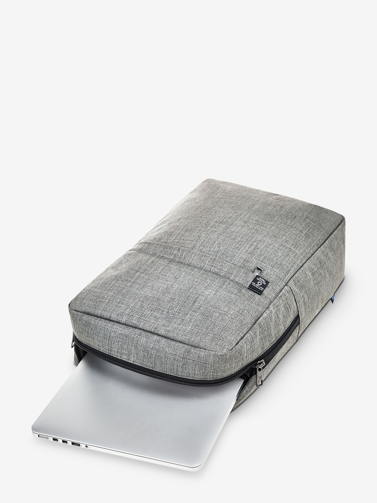 Notebook-Rucksack EUROPE hellgrau-meliert gefuellt