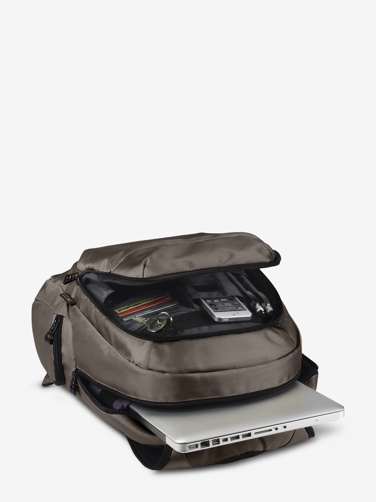 notebook backpack MISSION taupe detail