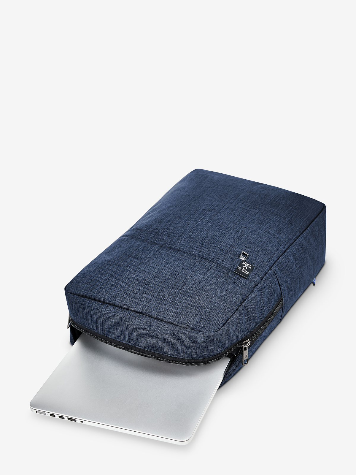 Notebook-Rucksack EUROPE blau-meliert gefuellt