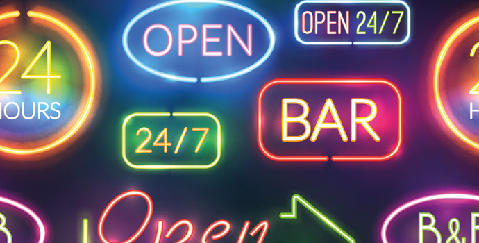 Close-up of reflective neon material with a bright high-visibility effect.