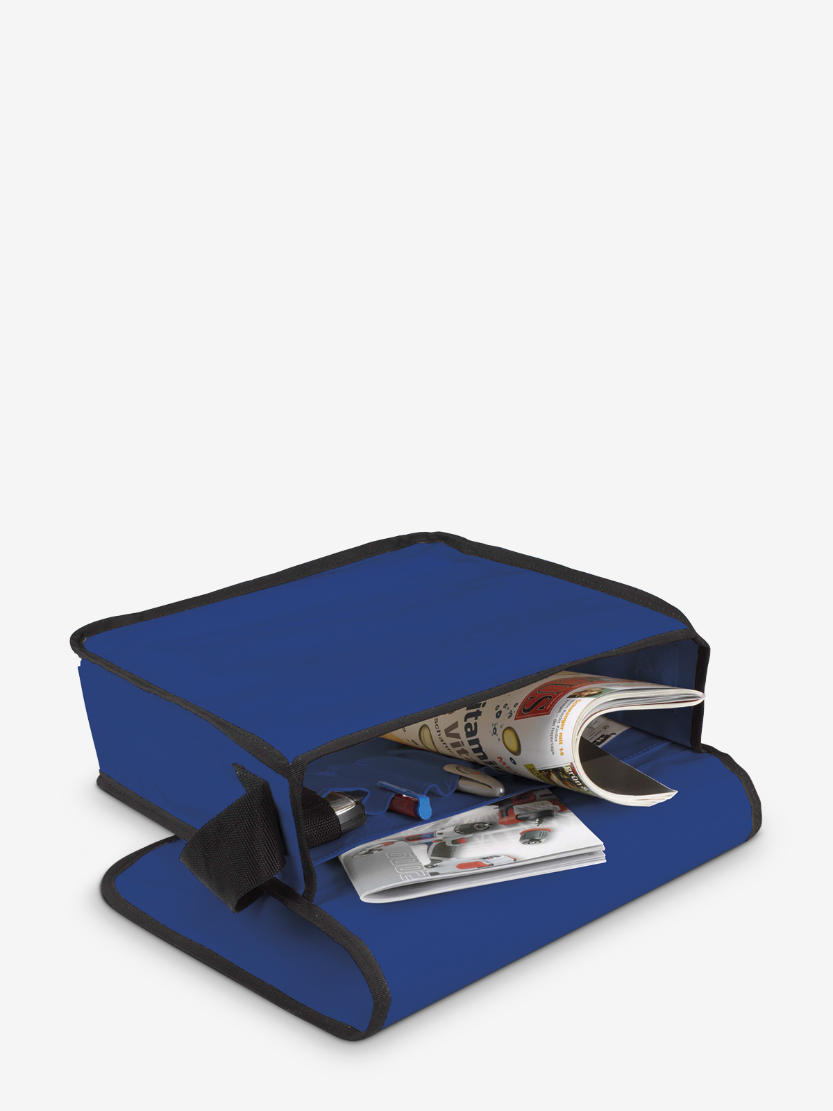 LorryBag® ECONOMY Hochformat royalblau offen und gefuellt