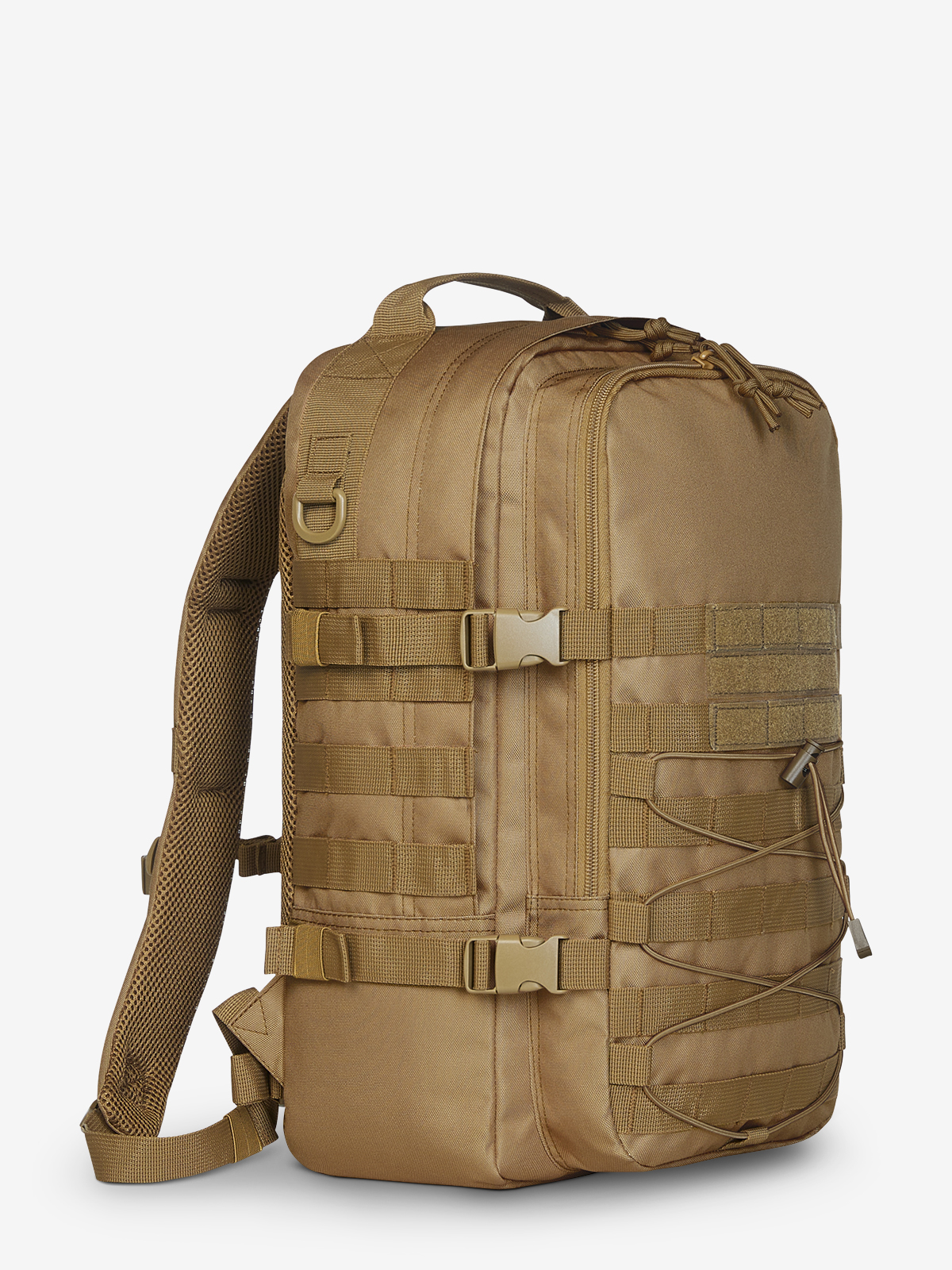 notebook backpack MOLLE coyote-brown side