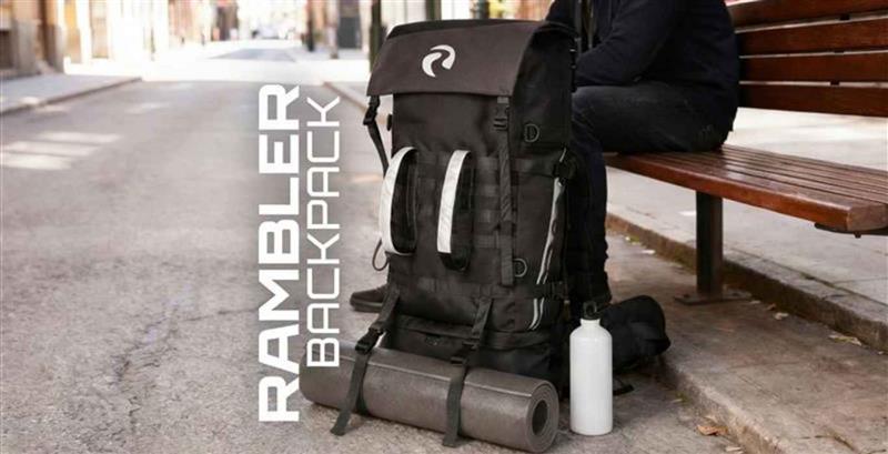 Rambler Backpack, Outdoor-Rucksack mit Rolltop und befestigter Schlafmatte