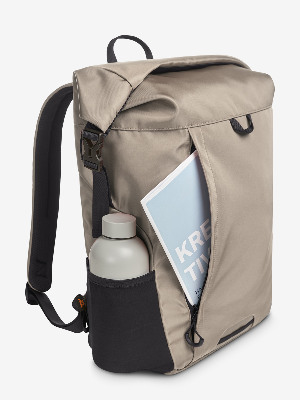 Rucksack MELLOW beige seite