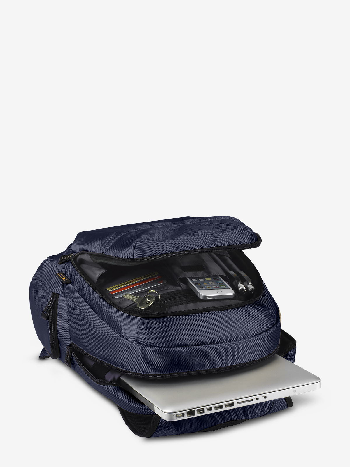 Notebook-Rucksack MISSION marine detail