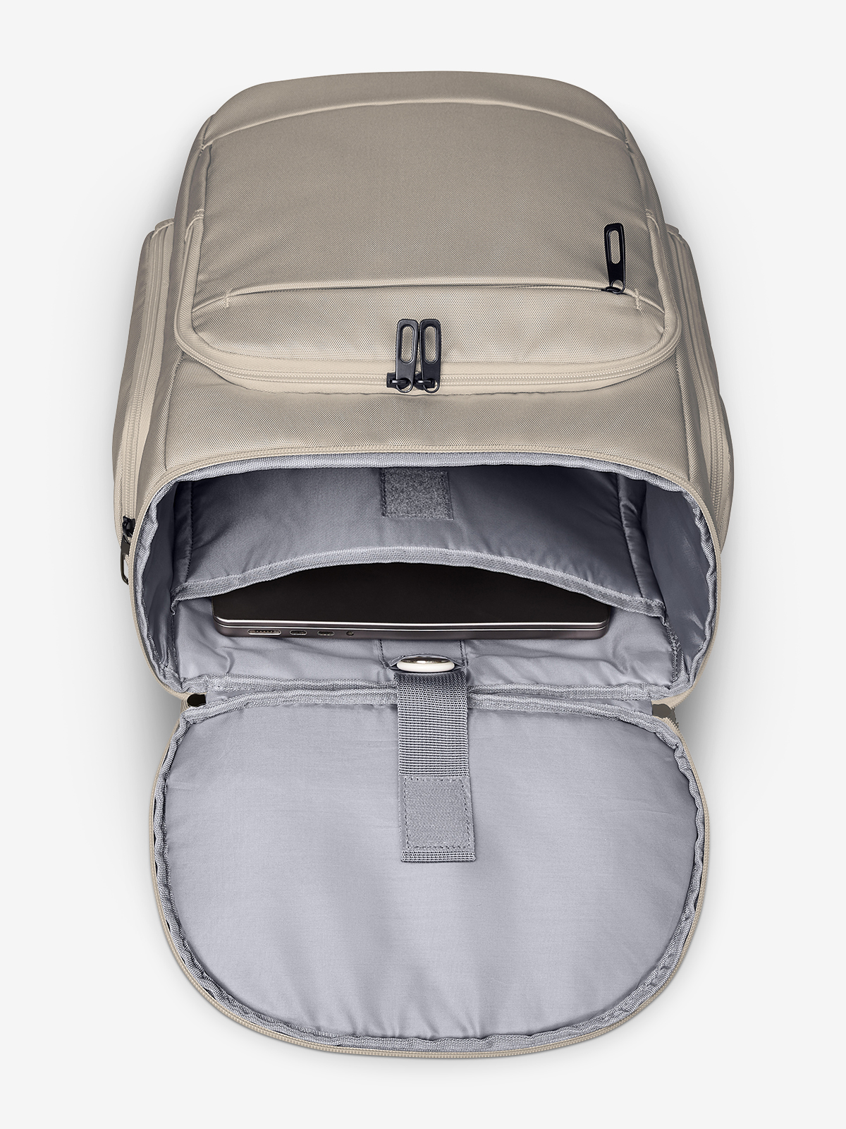 Notebook-Rucksack SOLID beige gefuellt