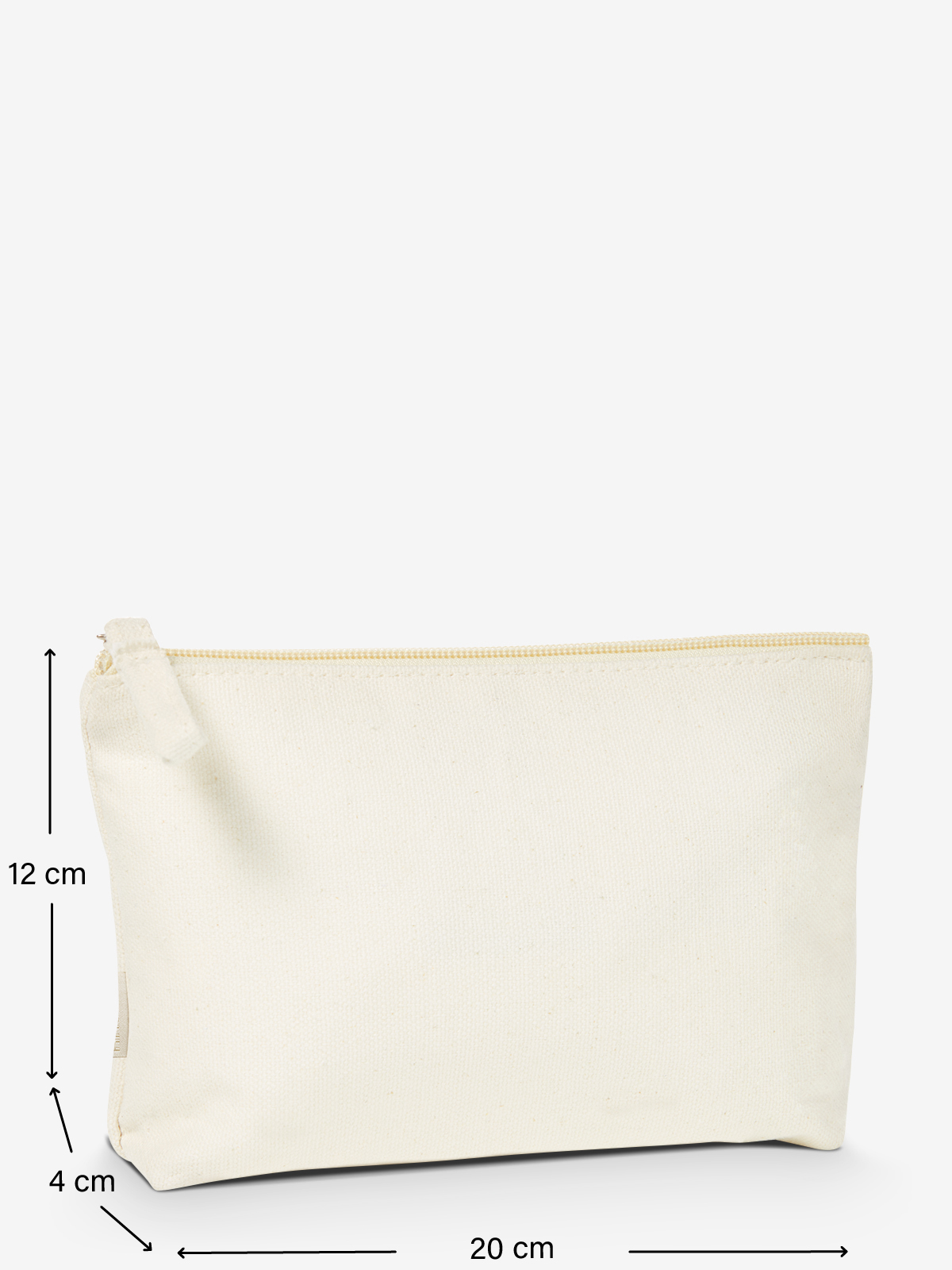 Abmessungen Reißverschluss-Tasche ORGANIC S