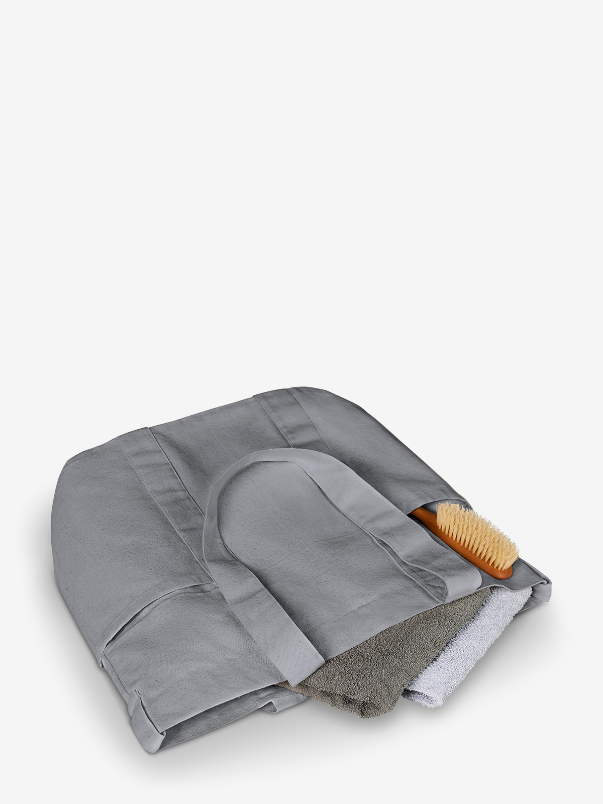 wellness shopper bag ORGANIC medium-grey filled