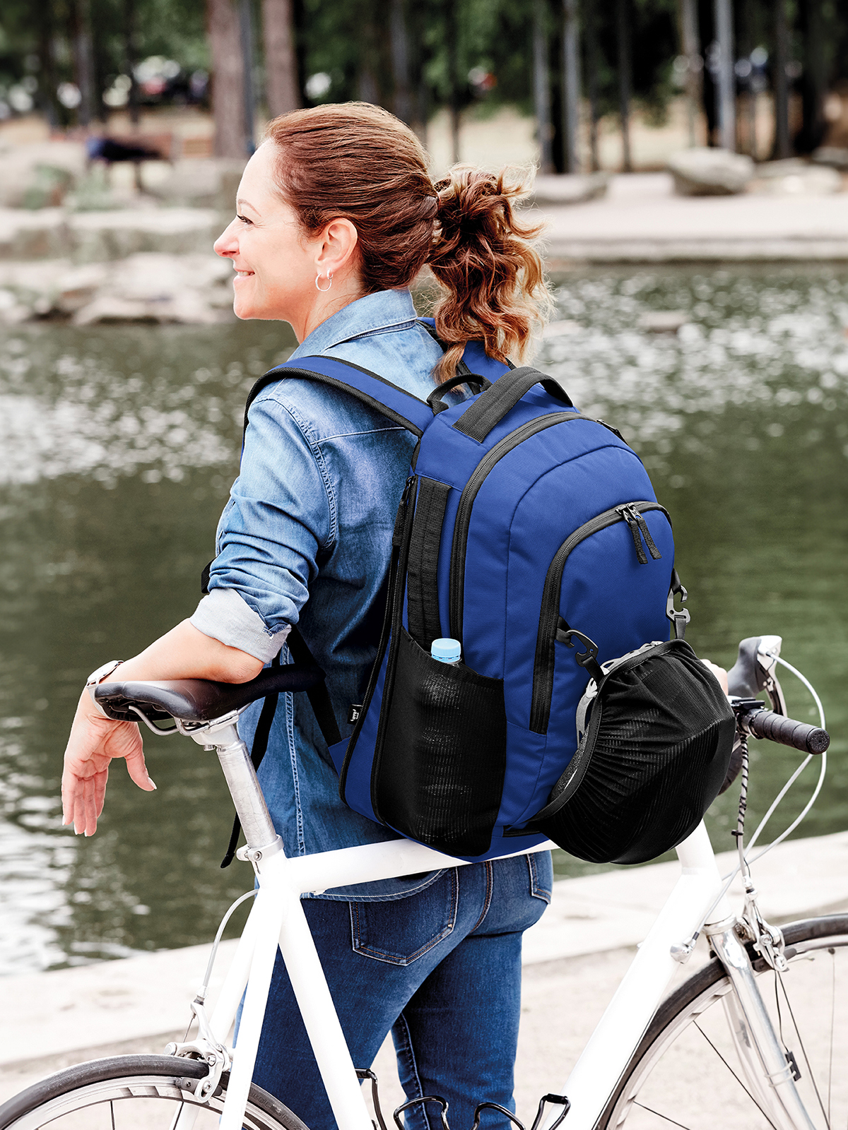 backpack TEAM royal-blue featuring a model
