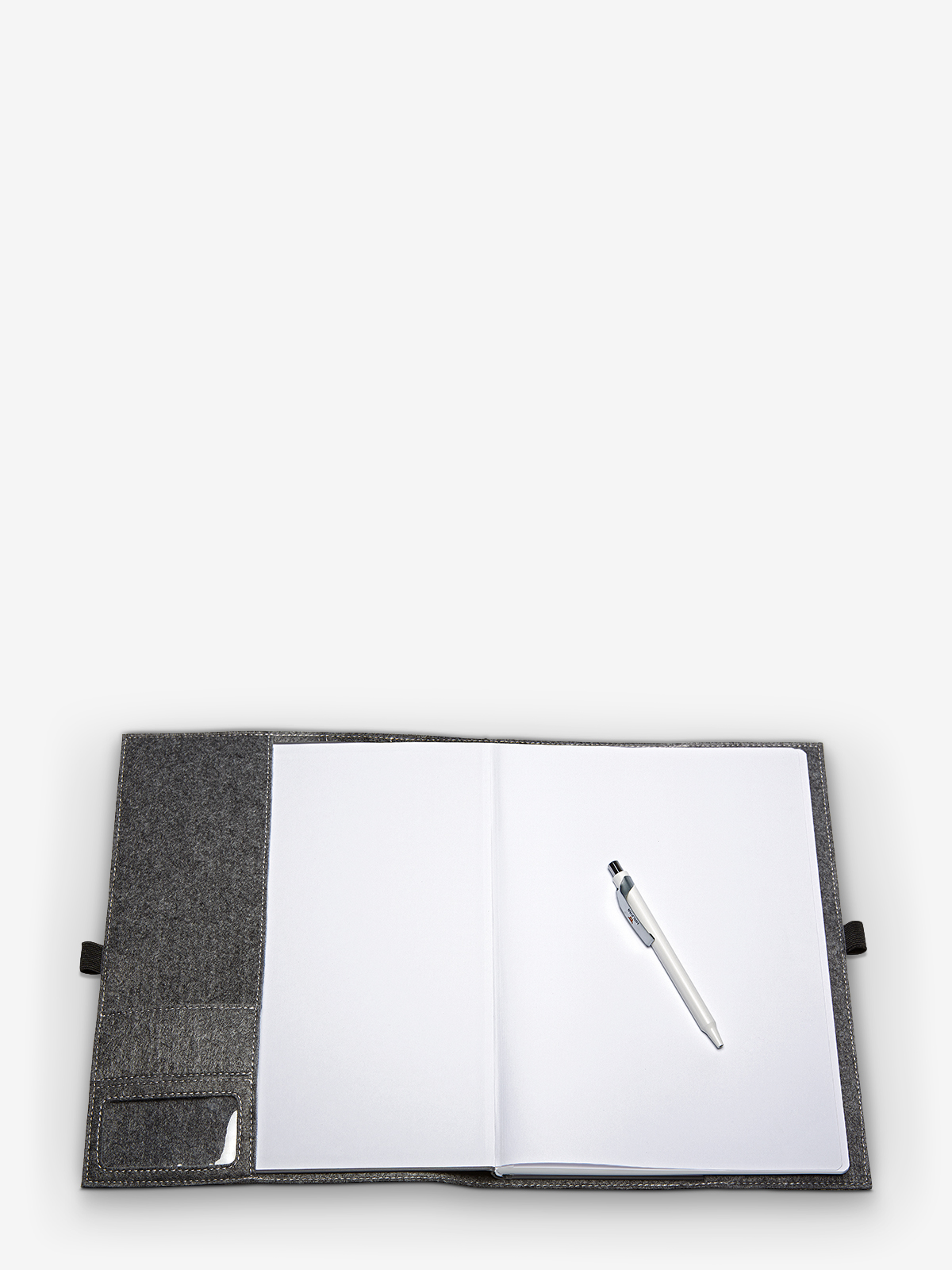 Filzhuelle ECONOMY anthrazit offen und gefuellt