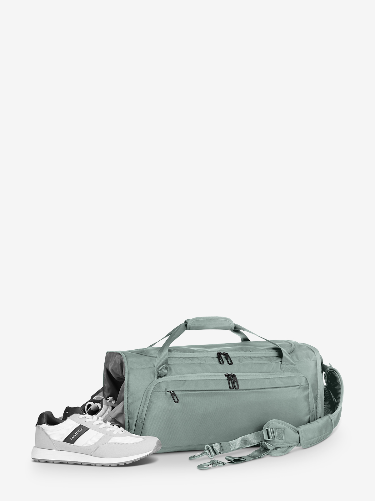 Sport-/Reisetasche SOLID gruengrau gefuellt