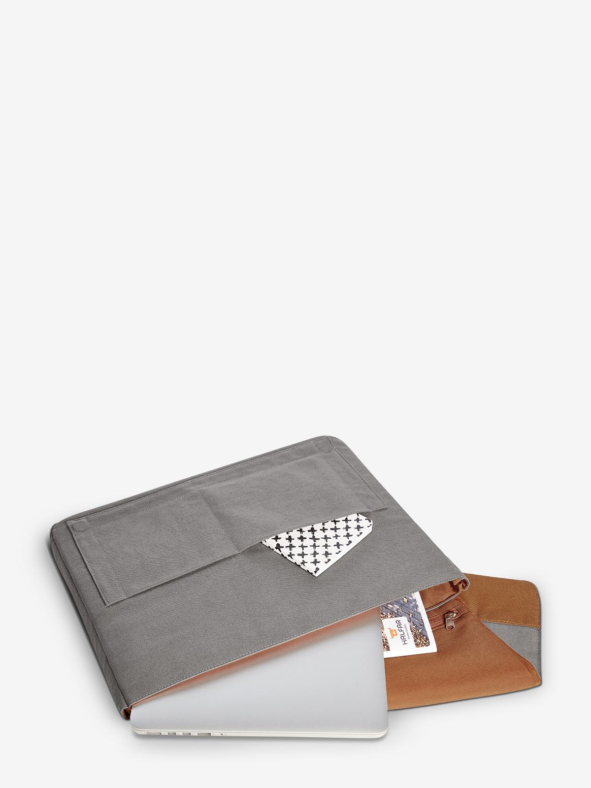 sleeve LIFE grey-brown filled