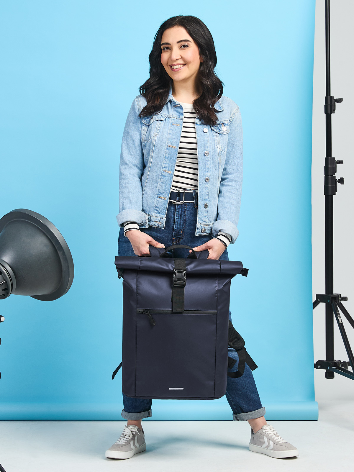 Notebook-Rucksack KURIER marine mit Model