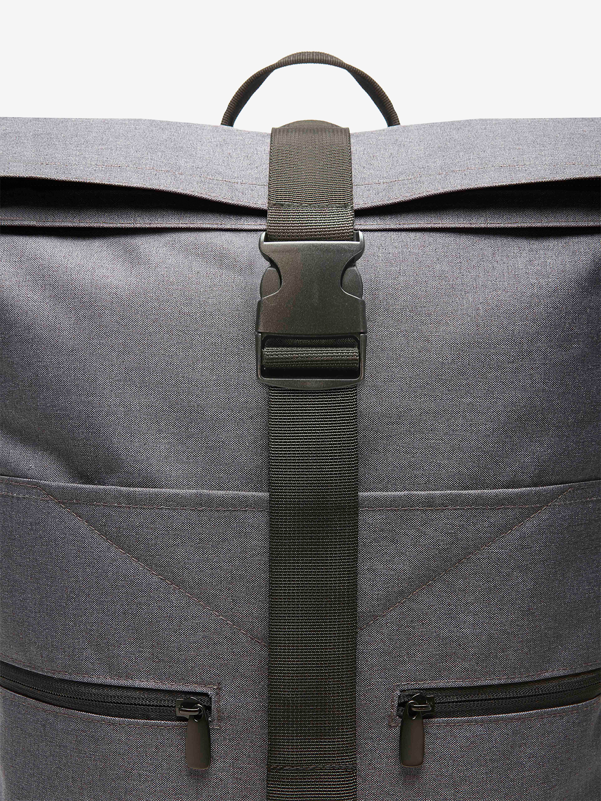 Notebook-Rucksack FASHION blau-grau-meliert front detail