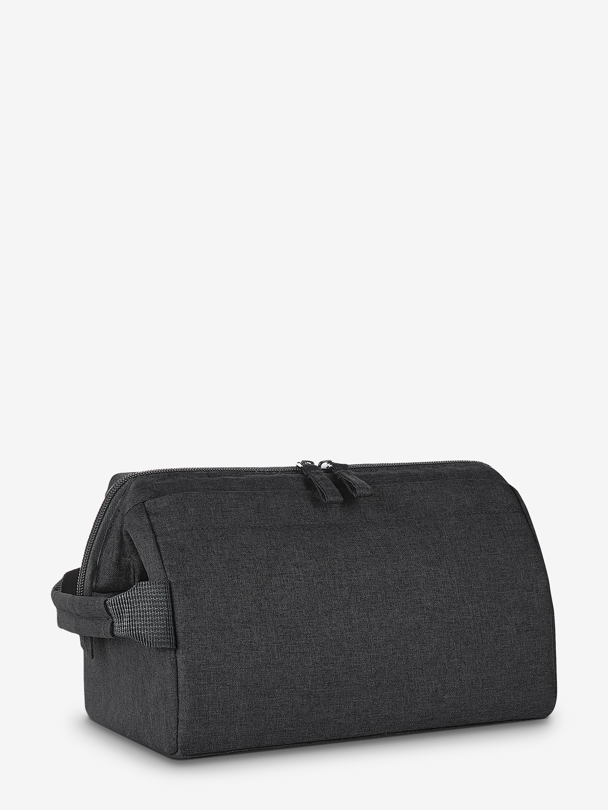 Reissverschluss-Tasche CIRCLE schwarz-meliert