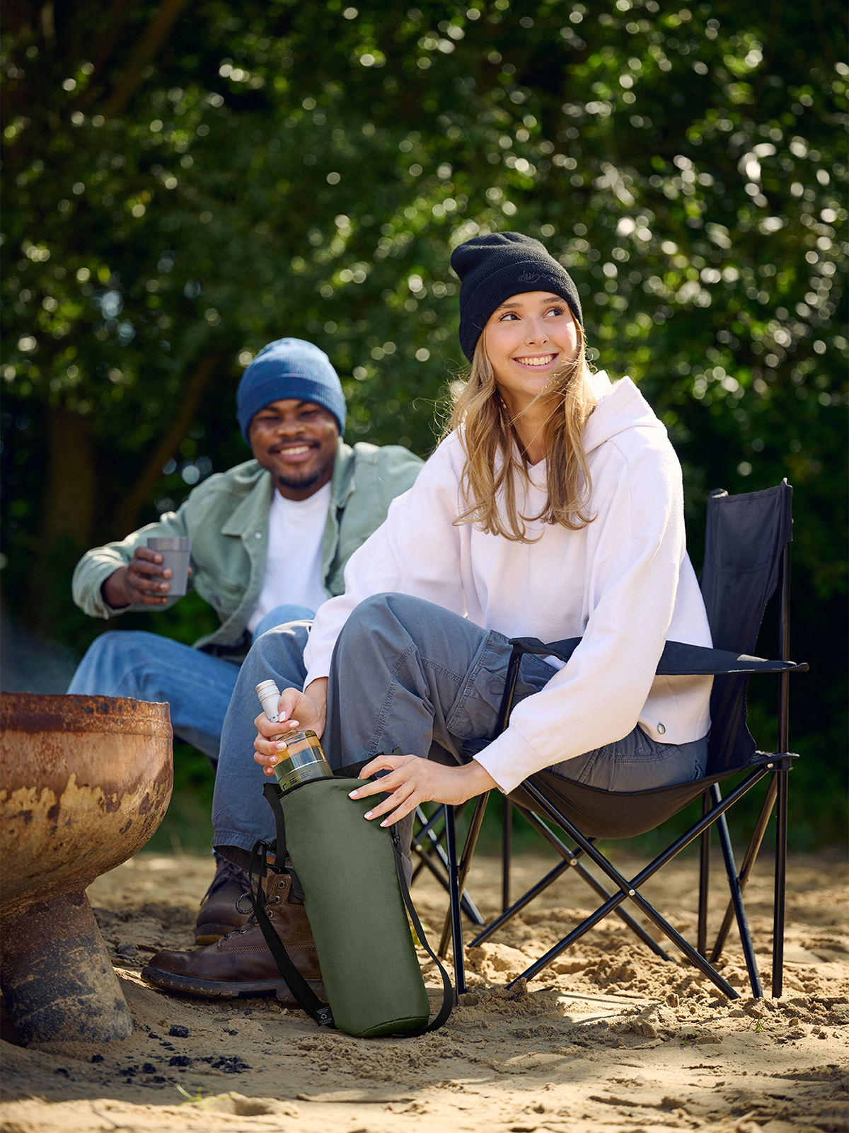 Thermobag BOTTLE oliv mit Model