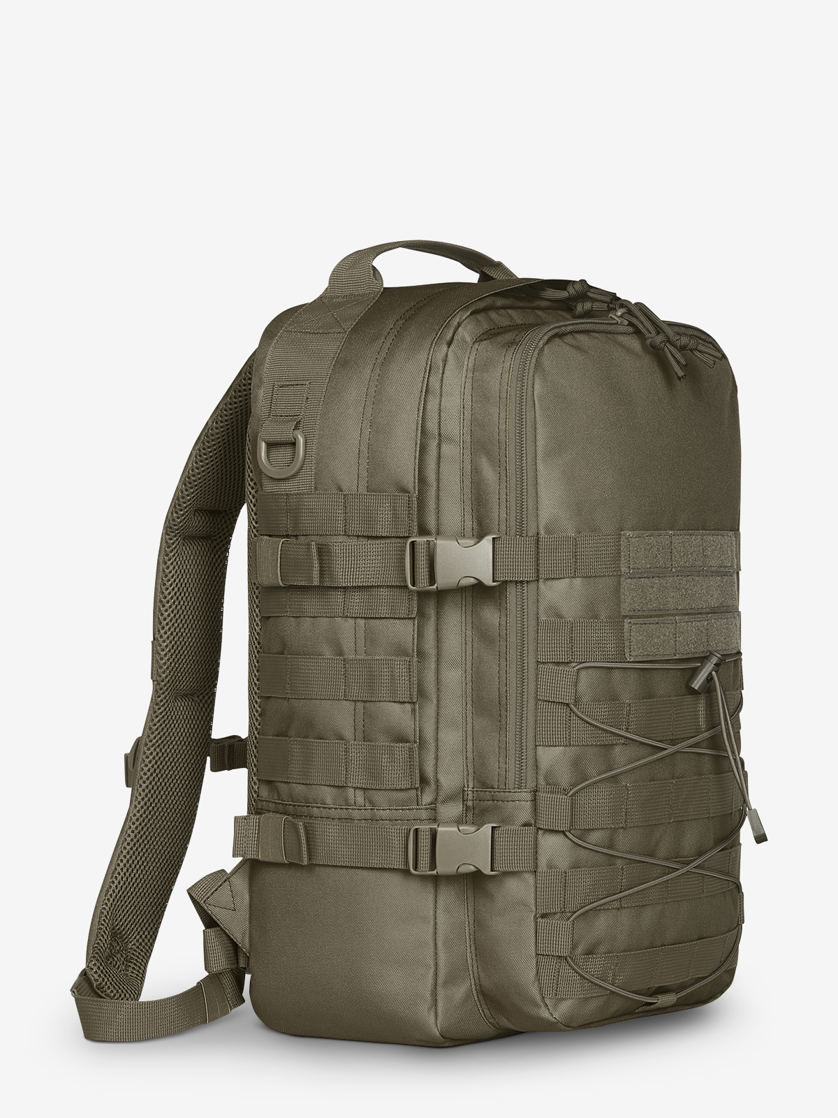 Notebook-Rucksack MOLLE oliv seite