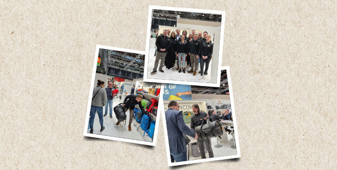 Halfar Team auf der PSI 2023 mit Beratung und Taschenpräsentation am Messestand