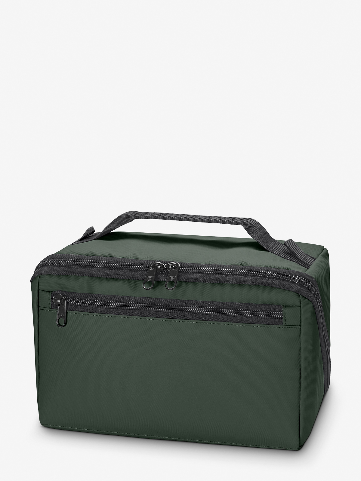 Reissverschluss-Tasche BOX dunkelgruen