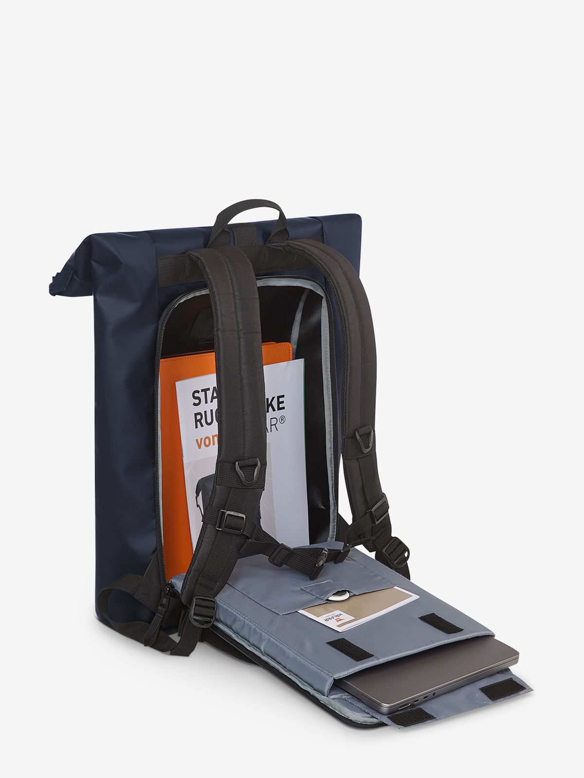 Notebook-Rucksack KURIER marine detail