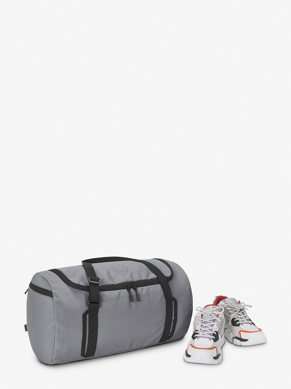 Sport-/Reisetasche LOOP mittelgrau gefuellt