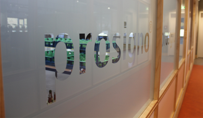 Eingangsbereich von prosigno als Partner für Taschenveredelung und Druck