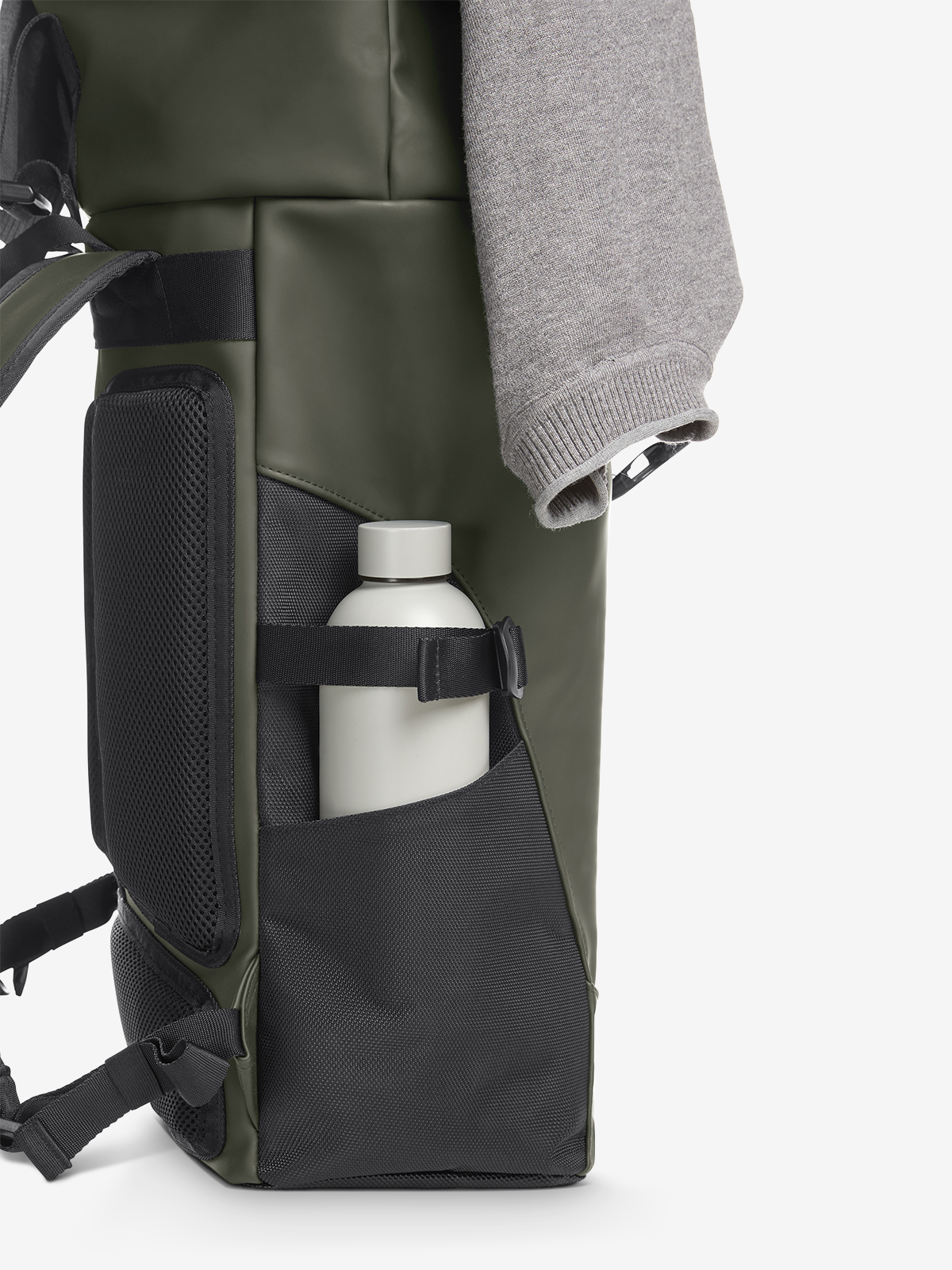 Notebook-Rucksack ORBIT oliv seite