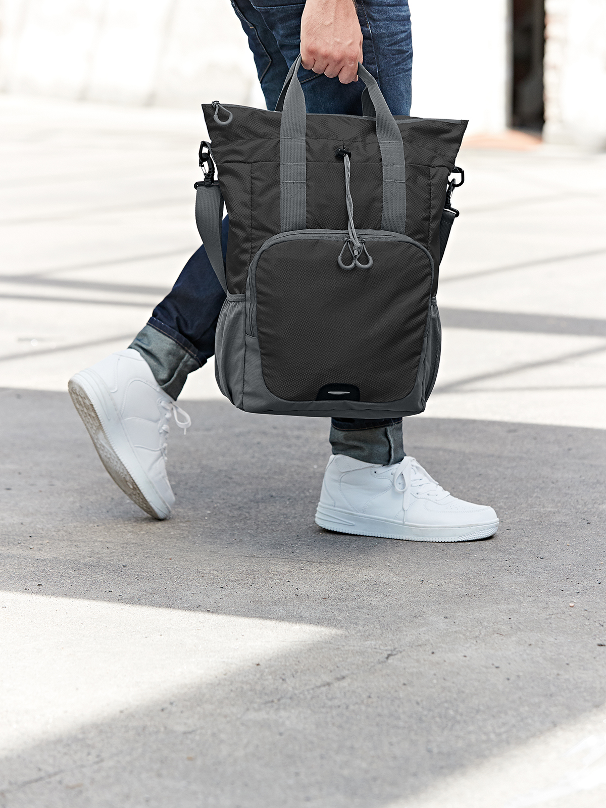 multi bag STEP featuring a model