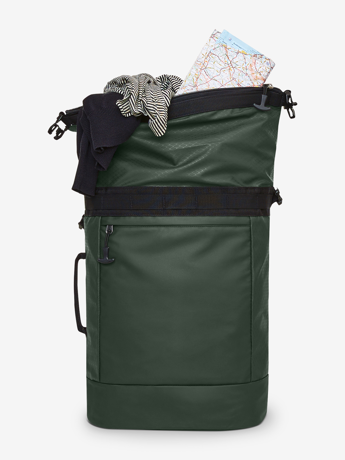 Notebook-Rucksack ACTIVE dunkelgruen gefuellt