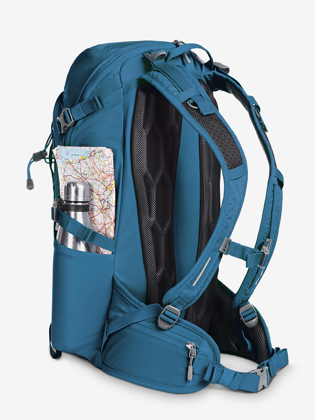 Rucksack OUTDOOR blau seite
