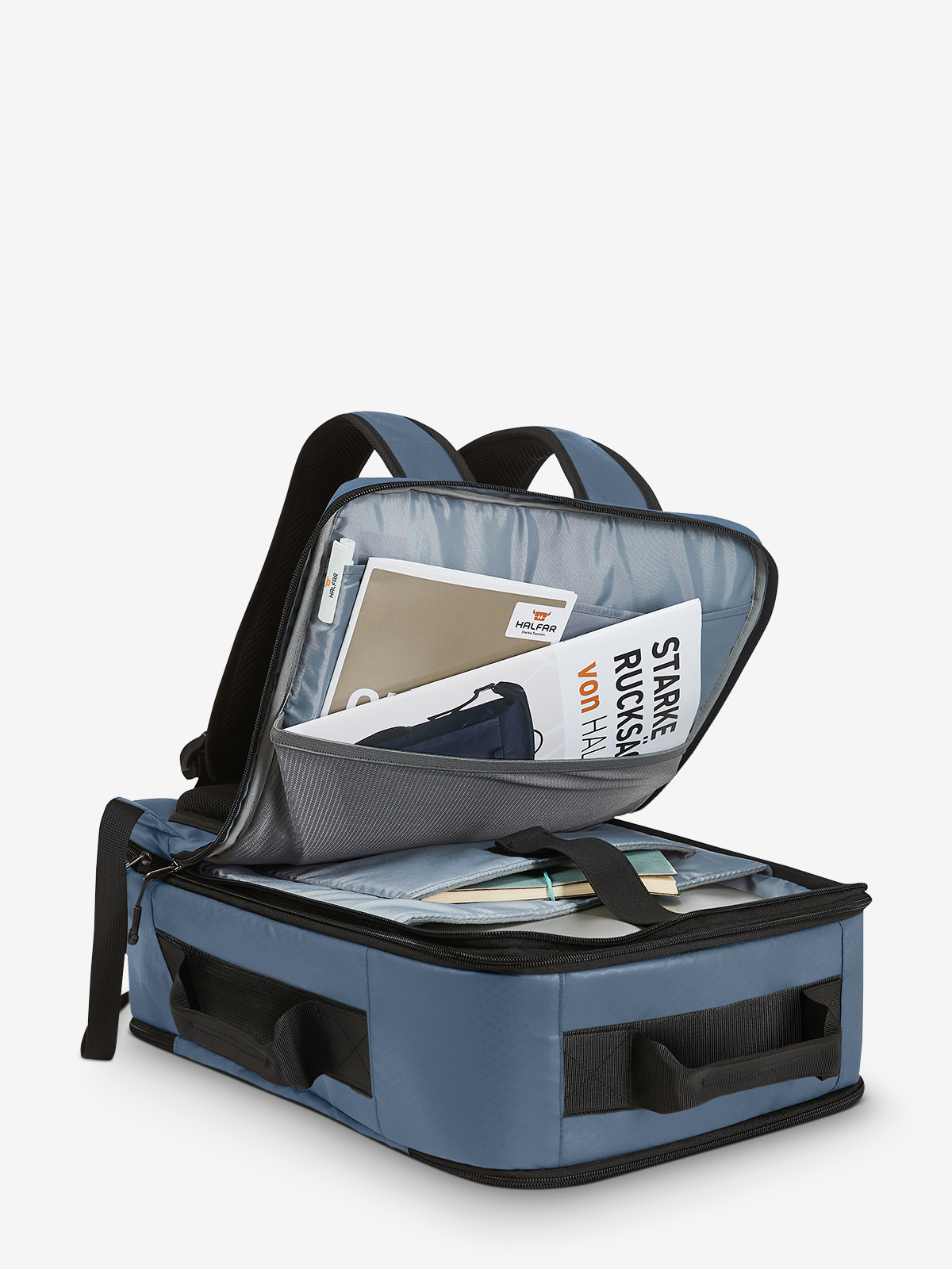 Reise-Rucksack ACTIVE taubenblau gefuellt