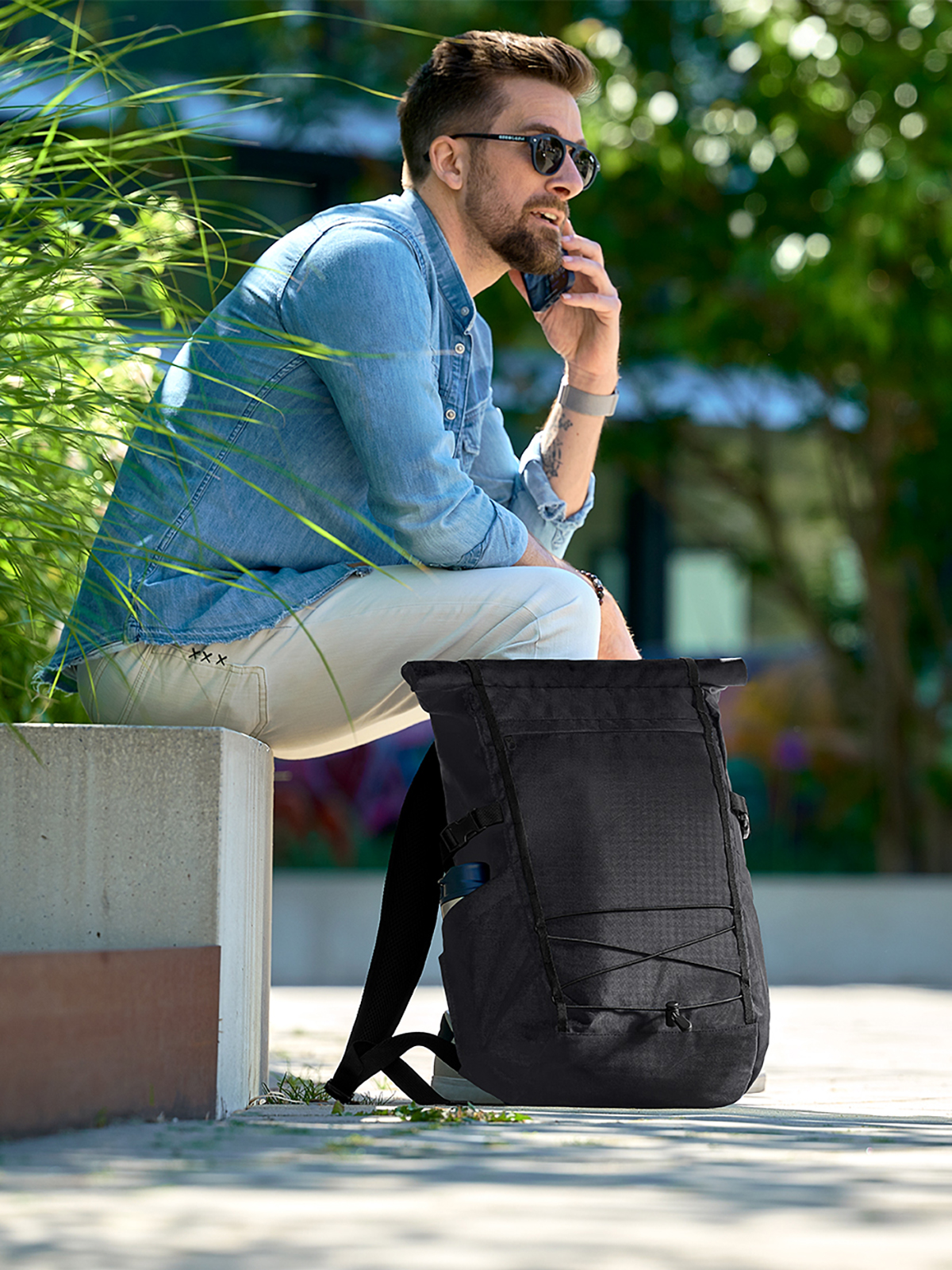 Notebook-Rucksack FLEX schwarz mit Model