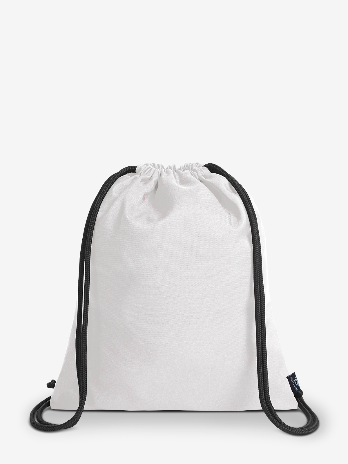 drawstring bag CARE white back