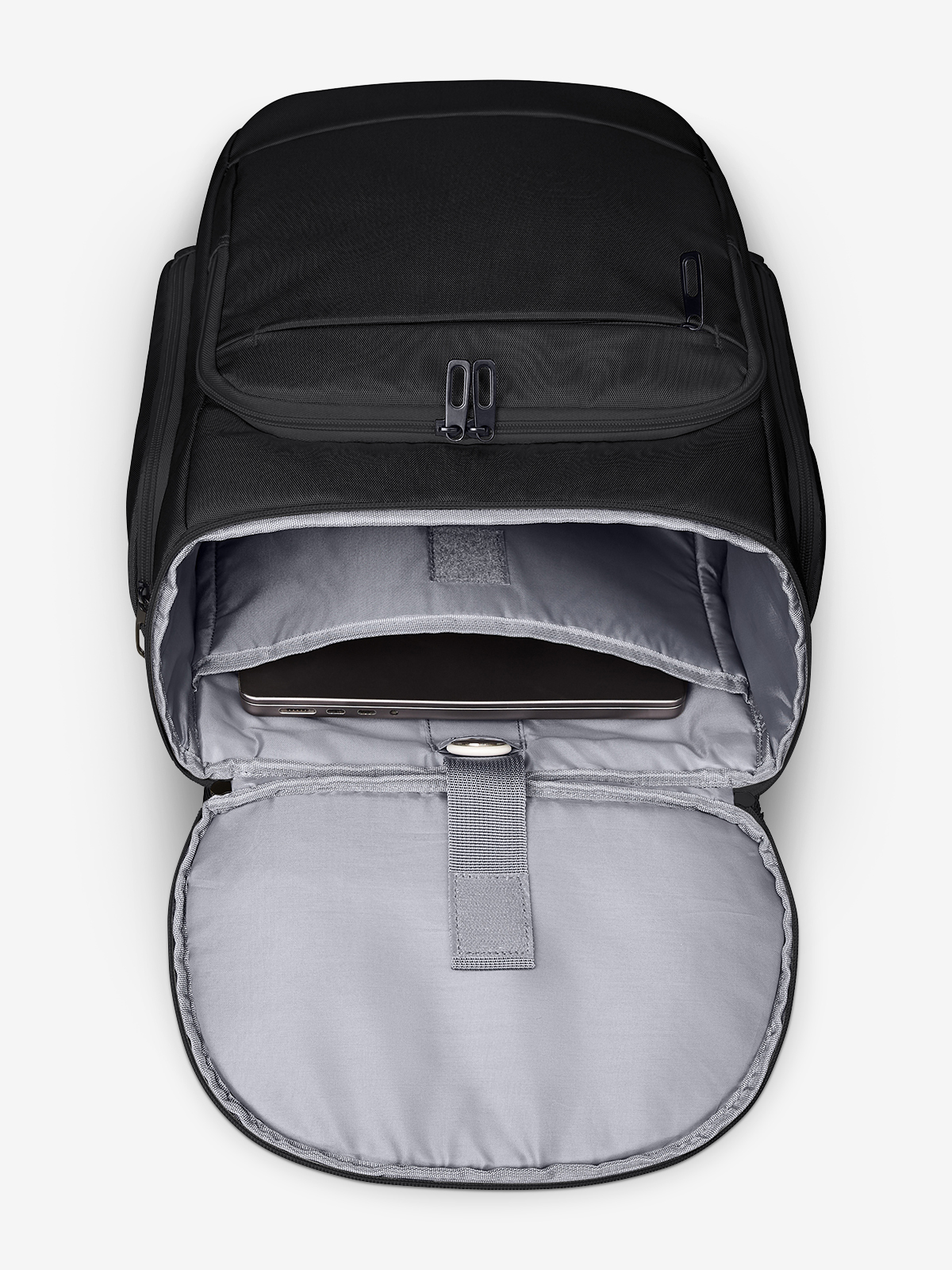 notebook backpack SOLID black filled