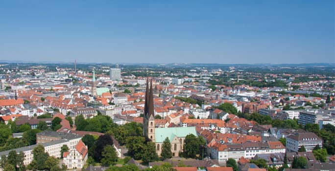 Motiv mit Bielefeld-Bezug zur Gin-Lossie-Tasche von Halfar