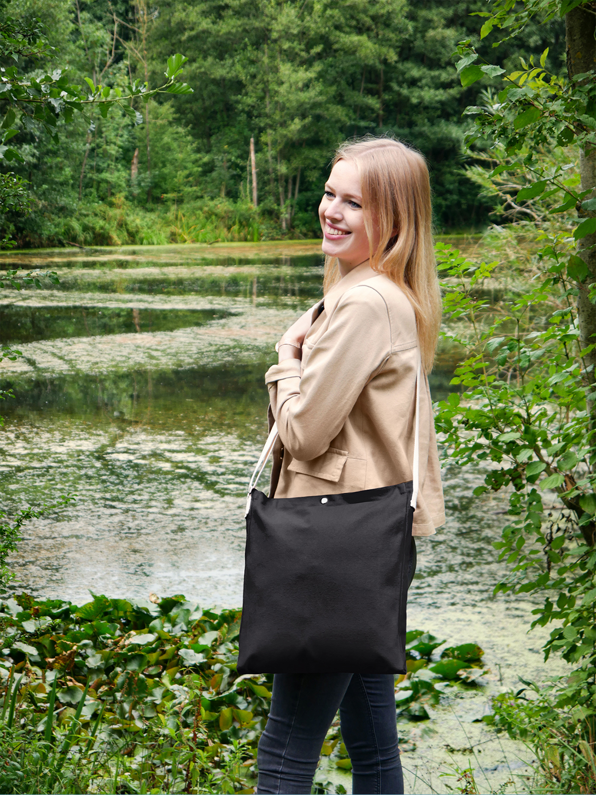 Shopper LIKE schwarz mit Model
