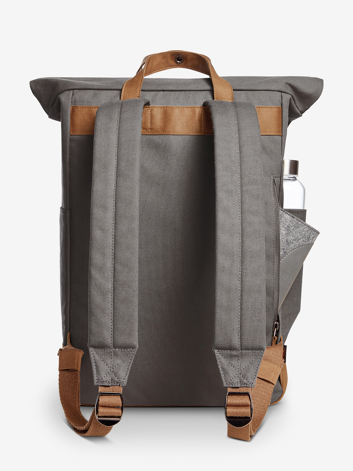 Notebook-Rucksack LIFE grau-braun ruecken