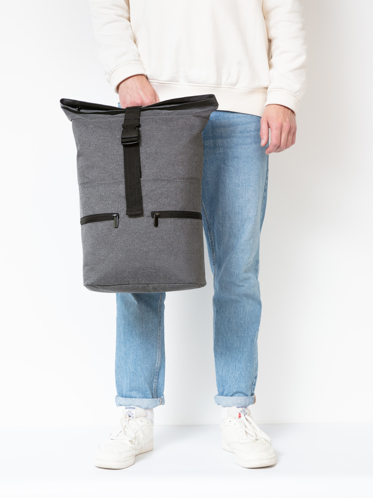 Notebook-Rucksack FASHION blau-grau-meliert mit Model