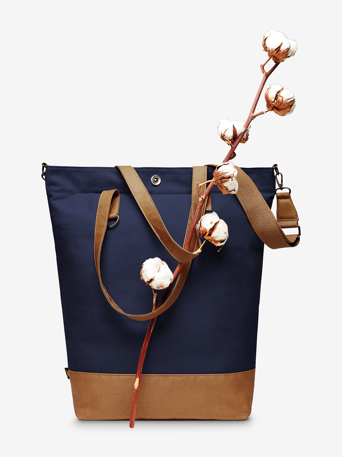 Shopper LIFE marine-braun baumwolle