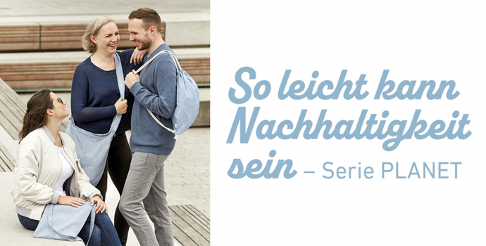 Nachhaltige Taschenserie PLANET aus recycelten Materialien