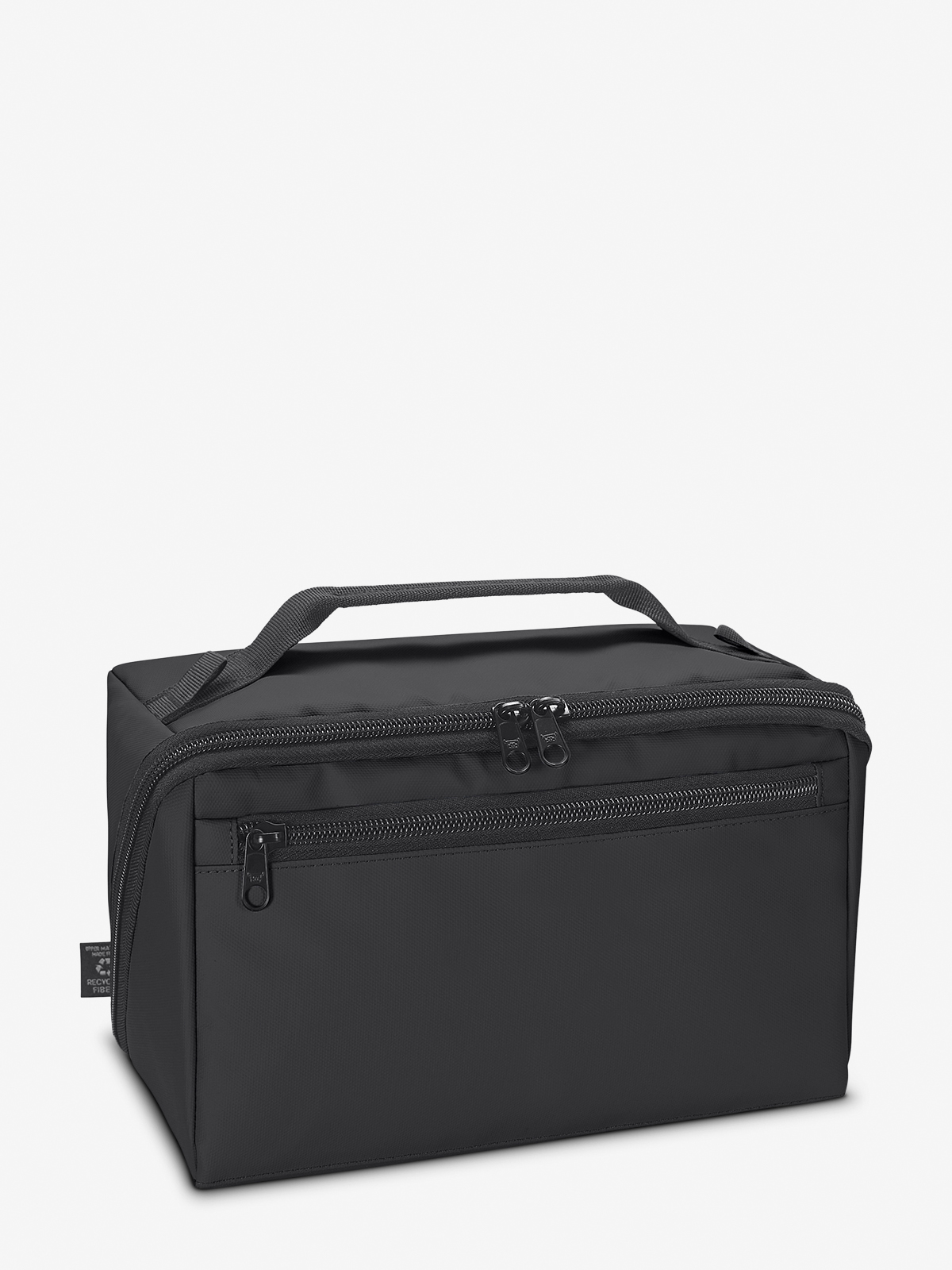Reissverschluss-Tasche BOX schwarz seite