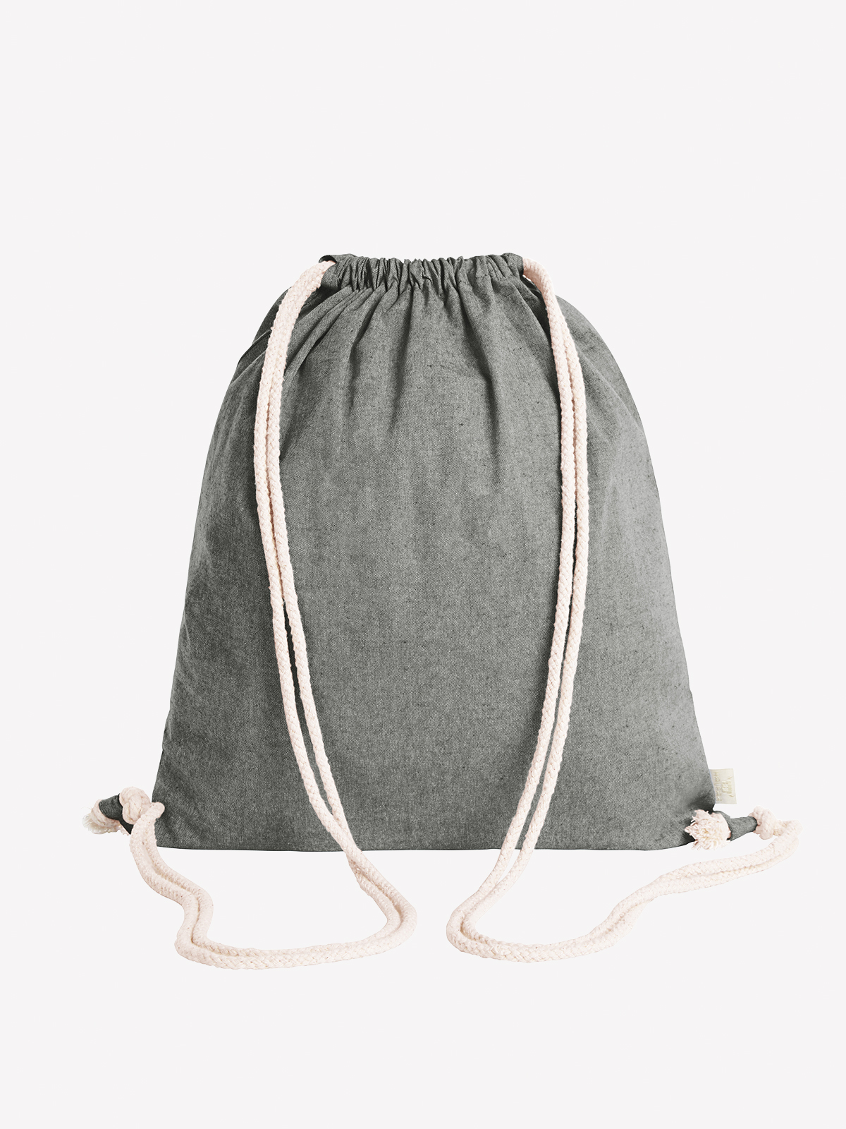 Zugbeutel PLANET hellgrau ruecken