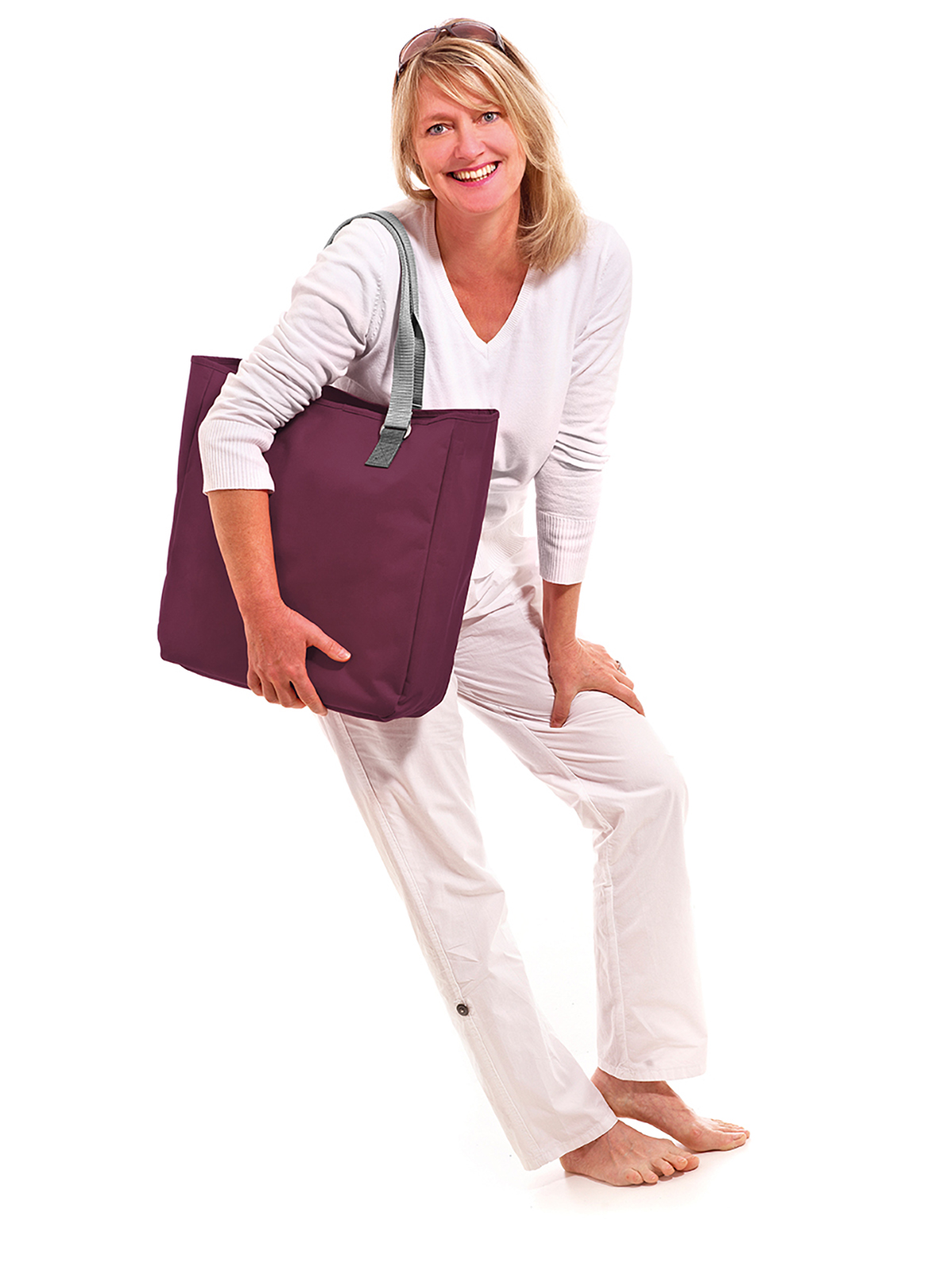 Shopper SOLUTION weinrot mit Model