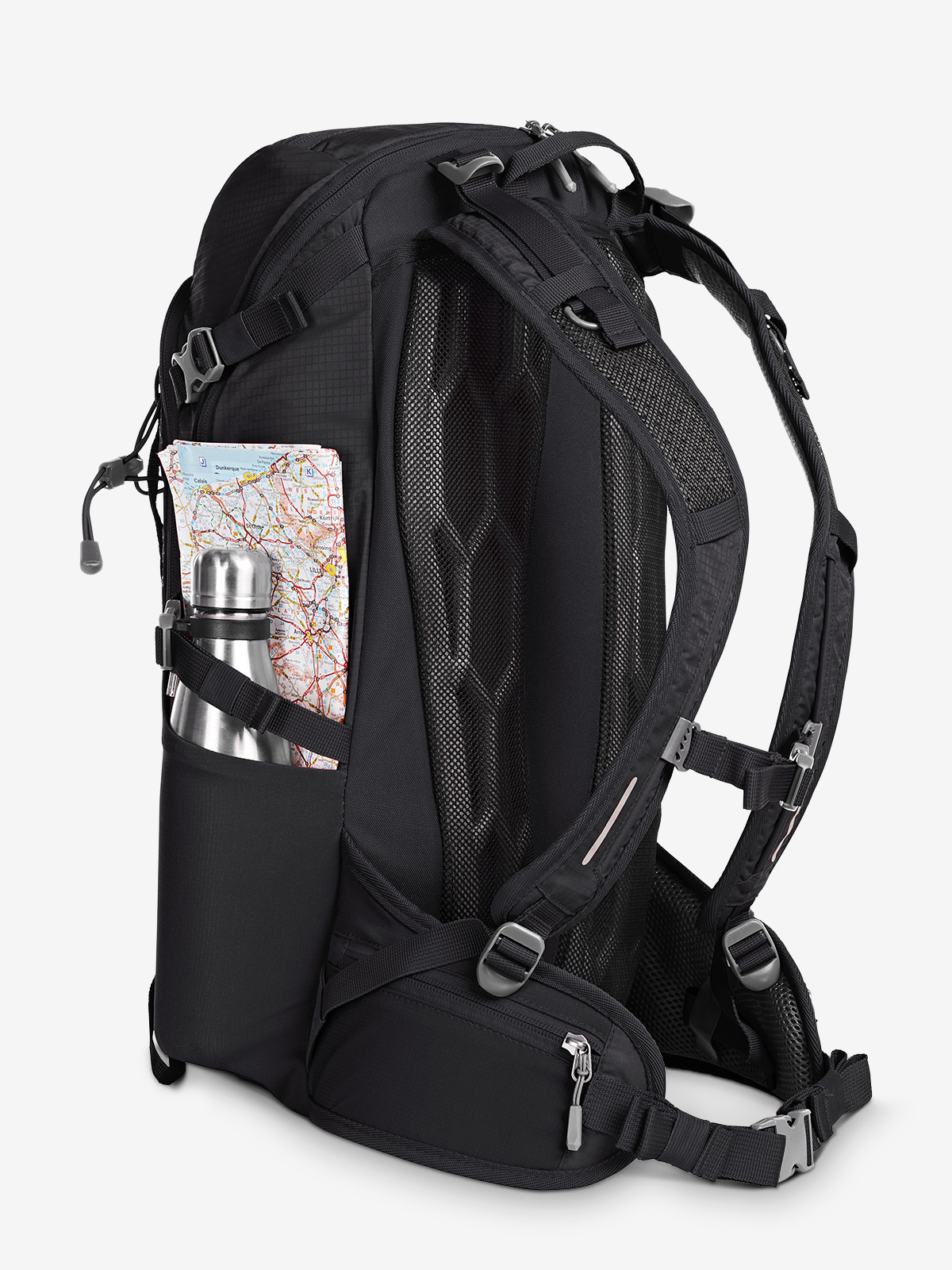 Rucksack OUTDOOR schwarz seite