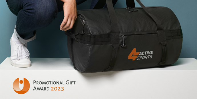 ACTIVE Sporttasche mit Logo als nachhaltige Neuheit und Promotional Gift Award 2023 Gewinner